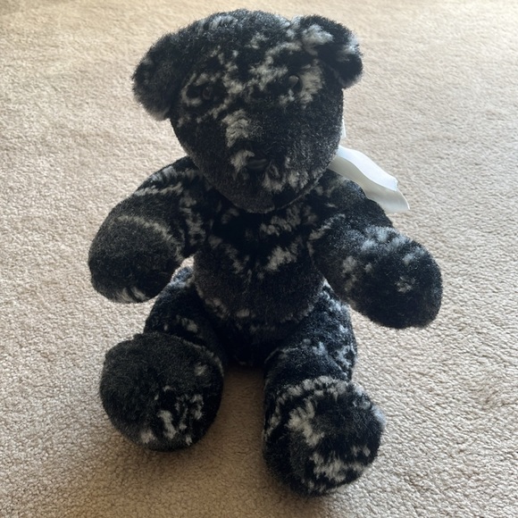 Black & White Teddy Bear Plush Toy - Picture 1 of 7